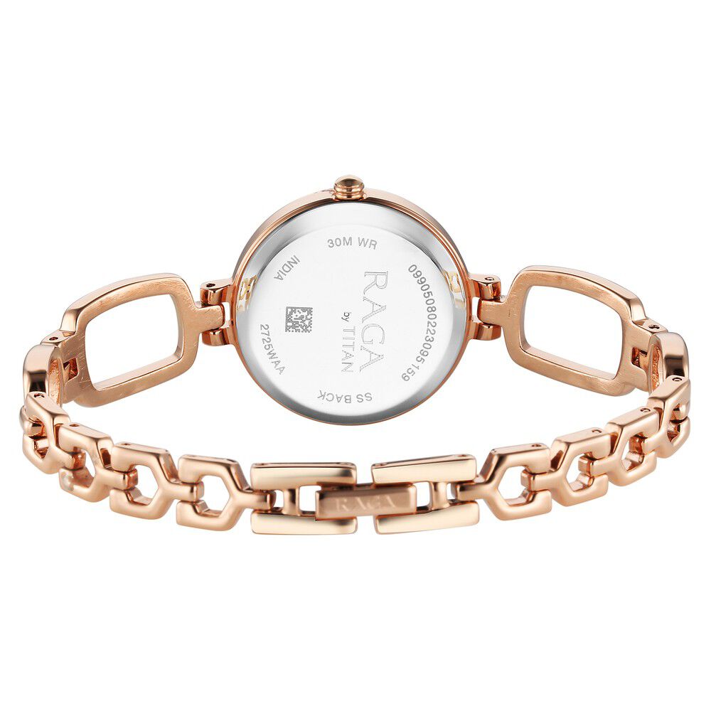 Titan Raga Quartz Analog Rose Gold Round Dial Rose Gold Metal Strap Watch For Women - NU2725WM01