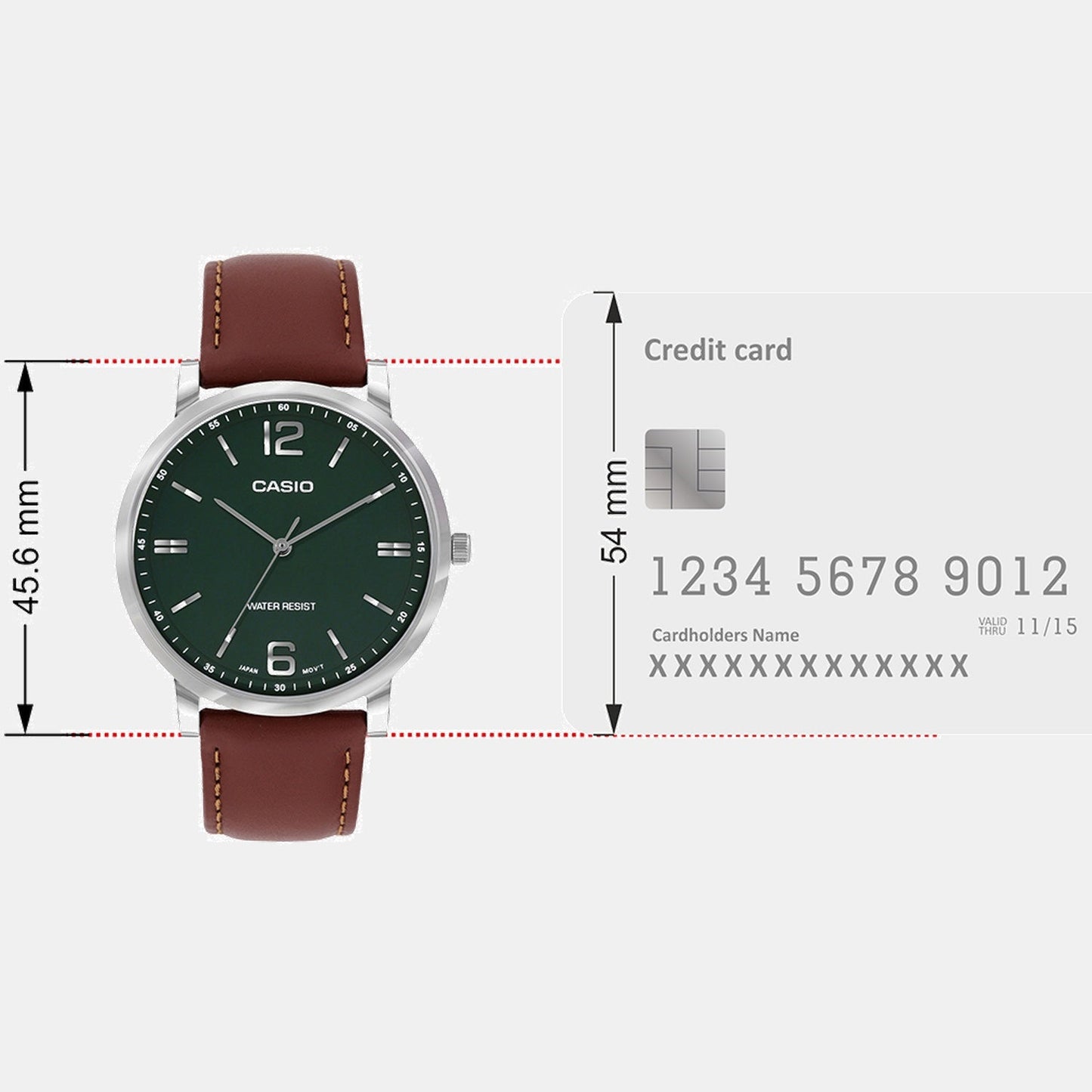 Enticer Men Quartz Green Dial Analog Leather Watch A2438