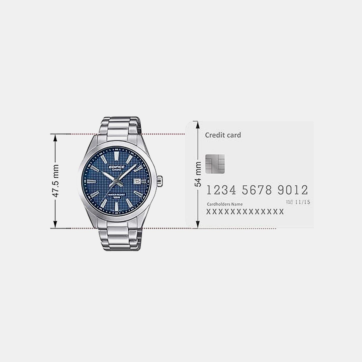 Edifice Men Quartz Blue Dial Analog Stainless Steel Watch ED684