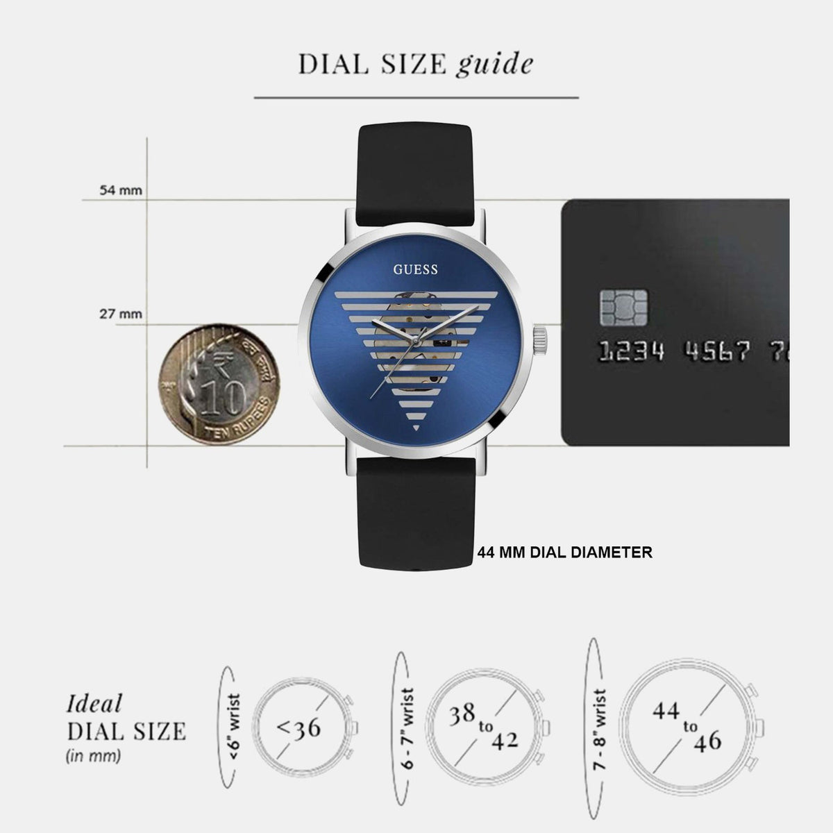 Idol Men Quartz Blue Dial Analog Silicone Watch GW0503G2