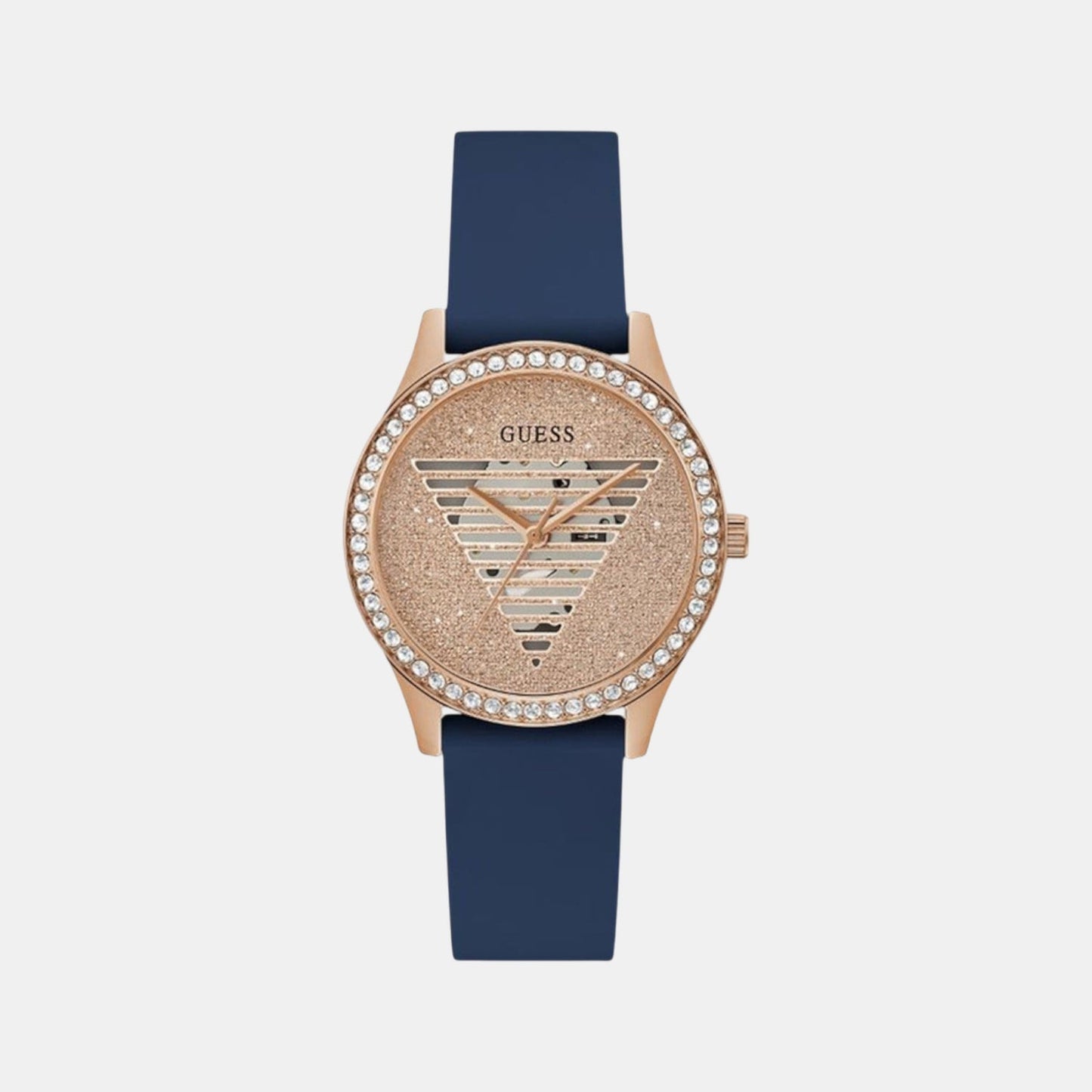 Lady Idol Women Quartz Rose Gold Dial Analog Silicone Watch Gw0530L3