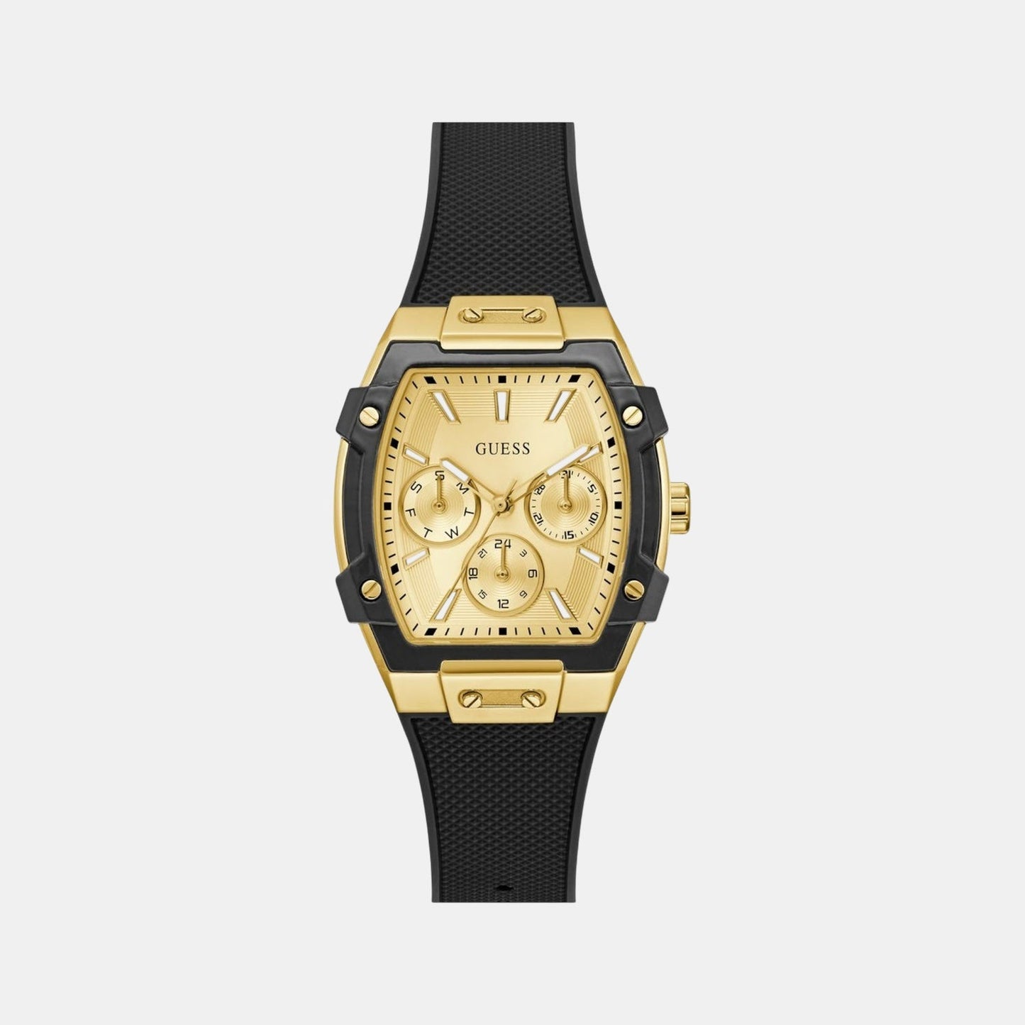 Gt Phoenix Women Quartz Champagne Dial Multi-Function Silicone Watch Gw0945L2