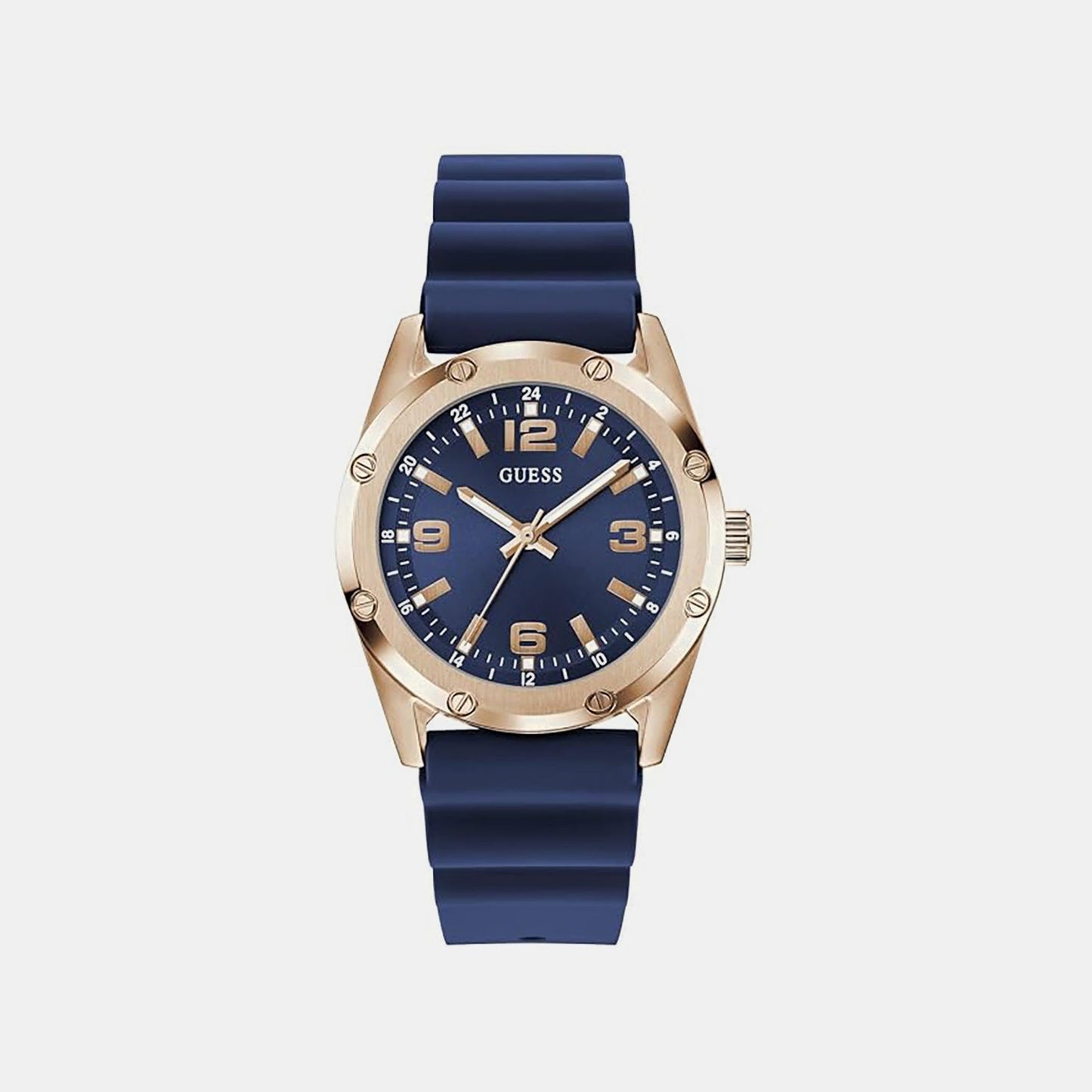 Men Quartz Blue Dial Analog Silicone Watch GW1134G5