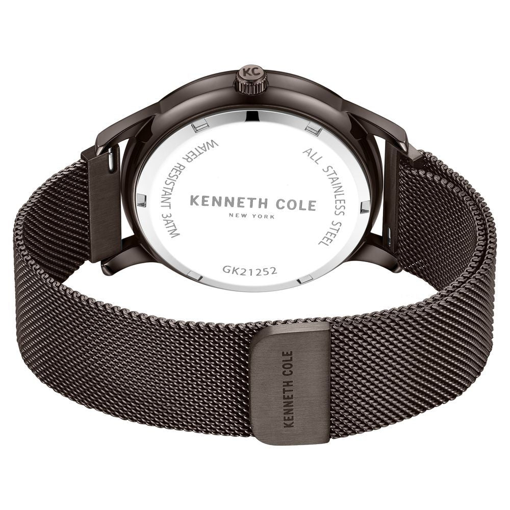 Kenneth Cole Multifunction Brown Dial Stainless Steel Strap Watch for Men-Ntkcwgk2125204mn