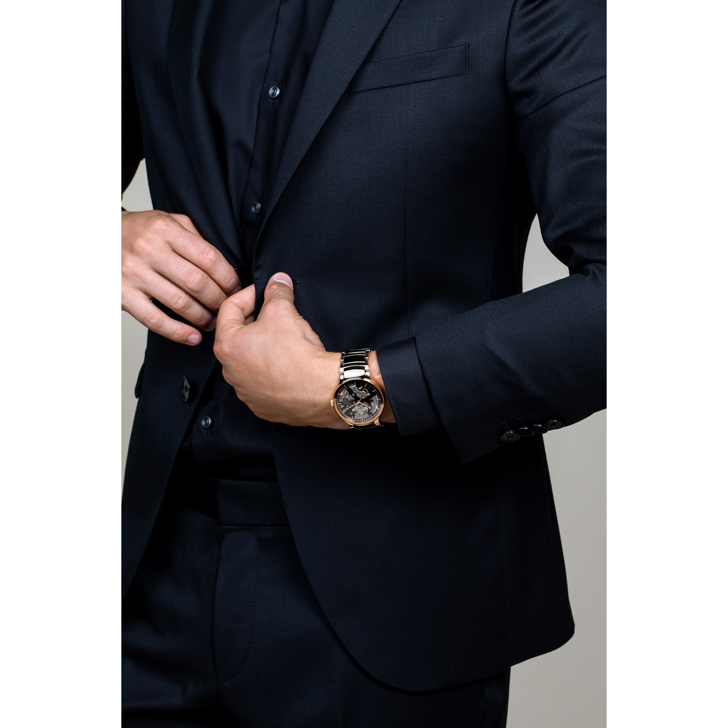 Rado Centrix Brown Skeleton Dial Automatic R30181312 Watch for Men