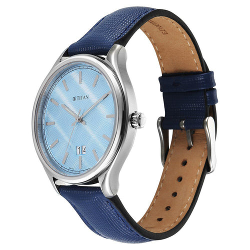 Titan Classique Palette of Time Analog with Blue Dial Interchangeable Straps Watch with for Men - NU10033SL01