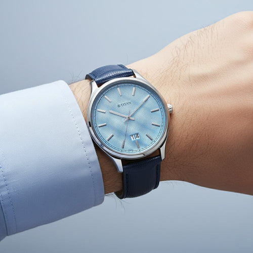 Titan Classique Palette of Time Analog with Blue Dial Interchangeable Straps Watch with for Men - NU10033SL01