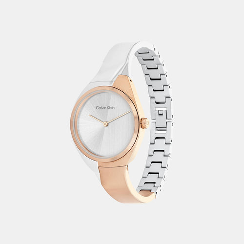 Charming Women Quartz Silver Dial Analog Stainless Steel Watch 25200237