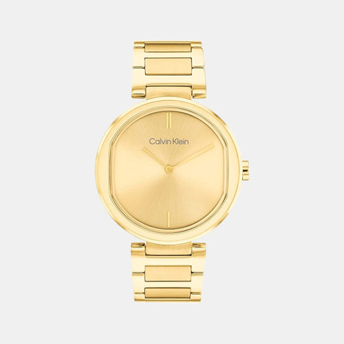 Ck Sensation Women Quartz Champagne Dial Analog Stainless Steel Watch 25200252