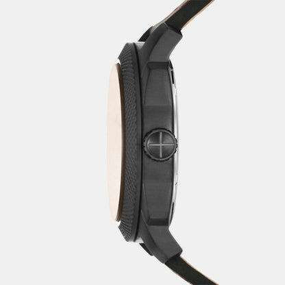 Machine Men Quartz Black Dial Analog Leather Watch FS5972