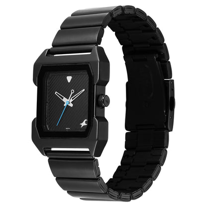 Fastrack Pulse Quartz Analog Black Dial With Black Stainless steel Strap Watch for Guys 1474NM02