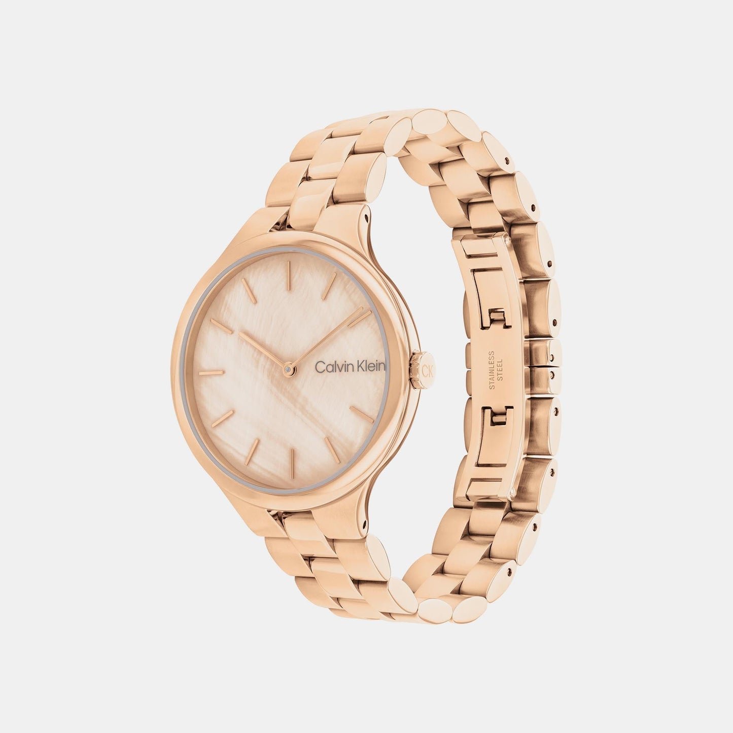 Linked Women Quartz Mother Of Pearl Dial Analog Stainless Steel Watch 25200427