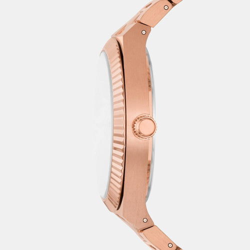Scarlette Women Quartz Rose Gold Dial Analog Stainless Steel Watch ES5258