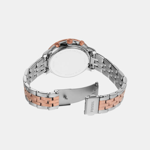Neutra Women Quartz Mother Of Pearl Dial Chronograph Stainless Steel Watch ES5279