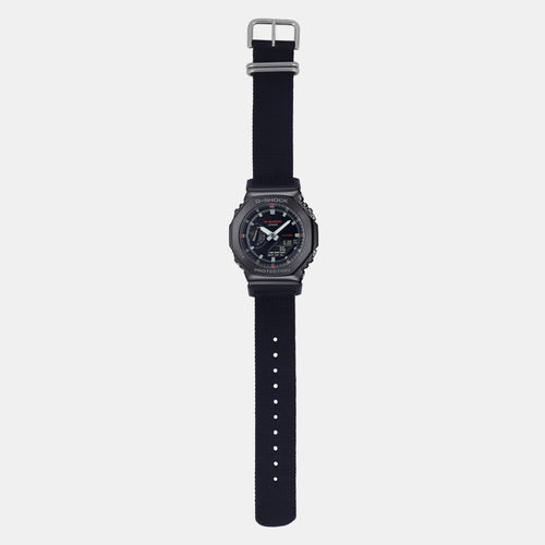 G-Shock Men Quartz Black Dial Analog-Digital Fabric Watch G1373