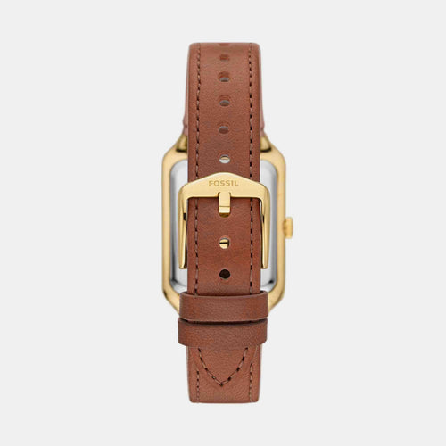 Raquel Women Quartz Mother Of Pearl Dial Analog Leather Watch ES5307