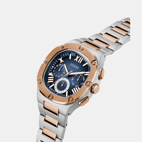 Gd Headline Men Quartz Blue Dial Multi-Function Stainless Steel Watch Gw0572G4