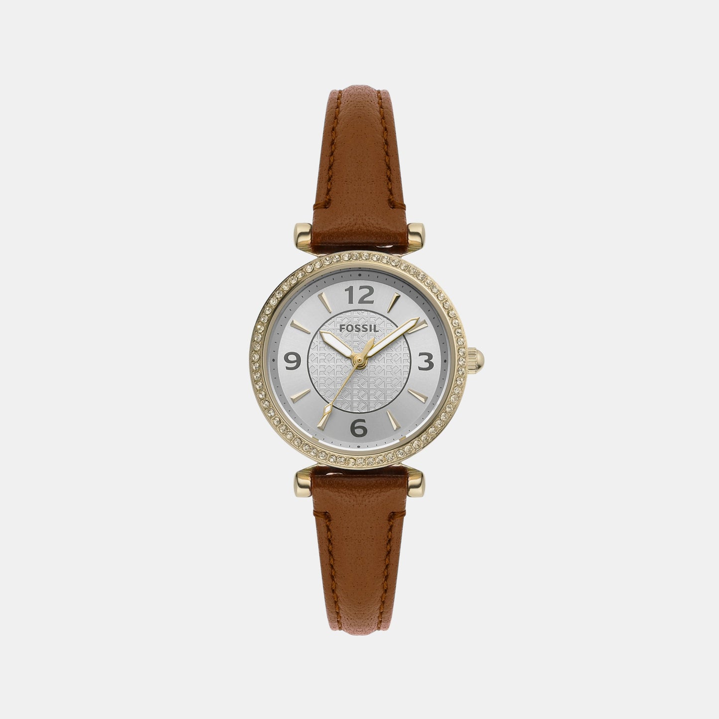 Carlie Women Quartz Silver Dial Analog Leather Watch ES5297