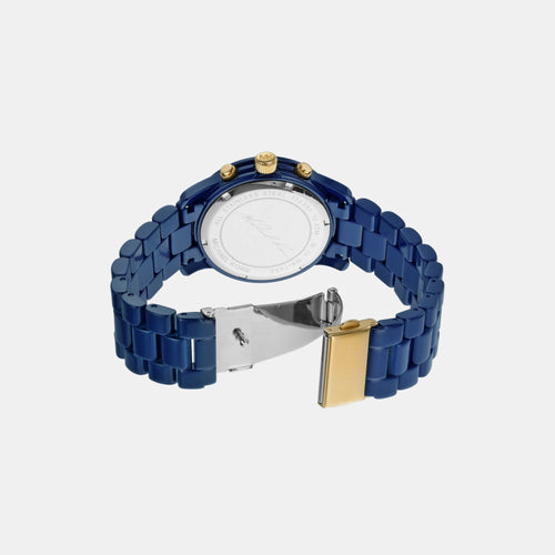 Runway Women Quartz Blue Dial Chronograph Stainless Steel Watch MK7332