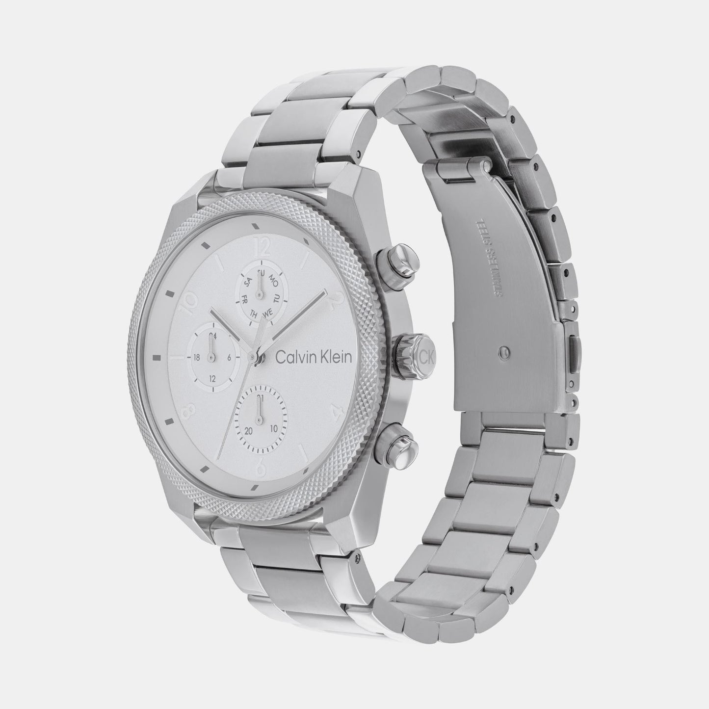Impact Men Quartz Silver Dial Chronograph Stainless Steel Watch 25200356