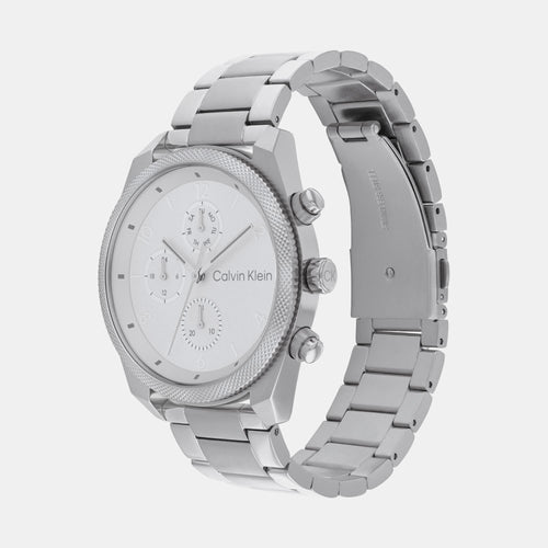 Impact Men Quartz Silver Dial Chronograph Stainless Steel Watch 25200356
