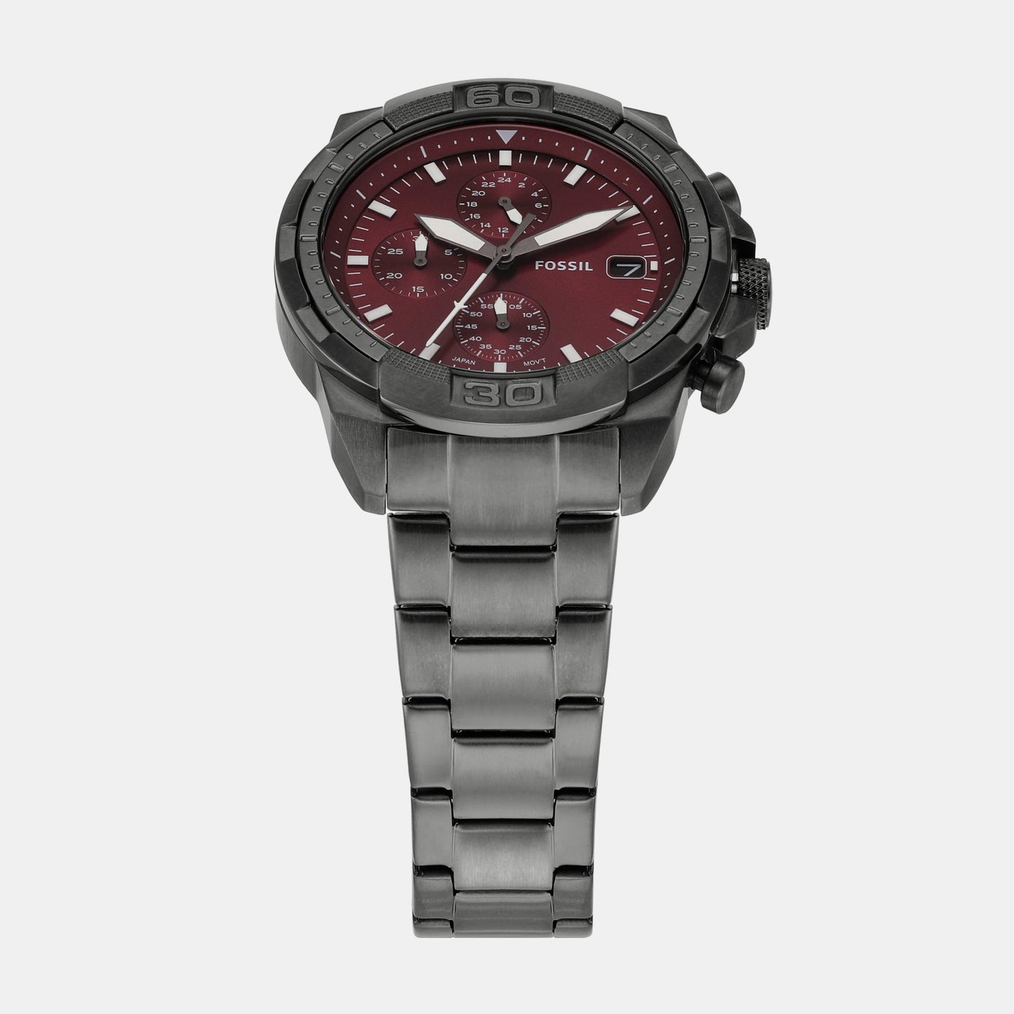 Bronson Men Quartz Grey Dial Chronograph Stainless Steel Watch FS6017