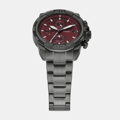 Bronson Men Quartz Grey Dial Chronograph Stainless Steel Watch FS6017