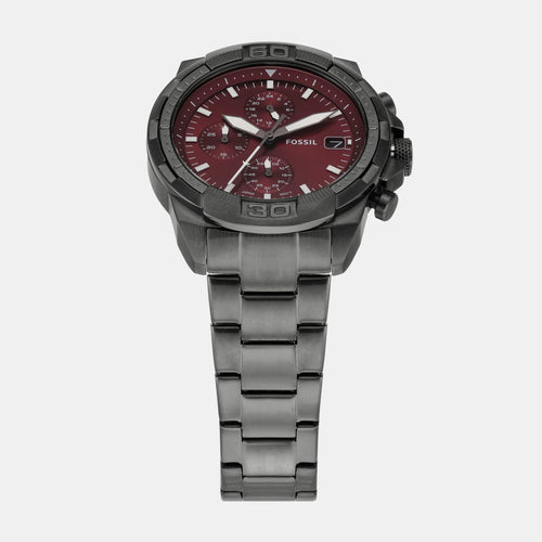Bronson Men Quartz Grey Dial Chronograph Stainless Steel Watch FS6017