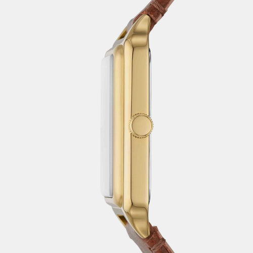 Raquel Women Quartz Mother Of Pearl Dial Analog Leather Watch ES5307