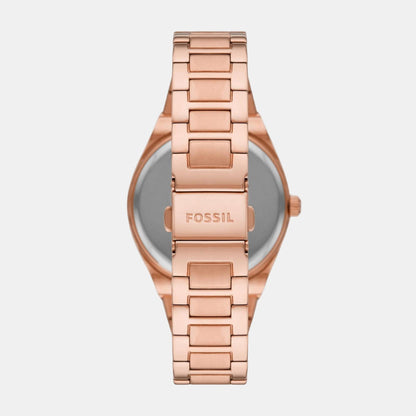 Scarlette Women Quartz Rose Gold Dial Analog Stainless Steel Watch ES5258