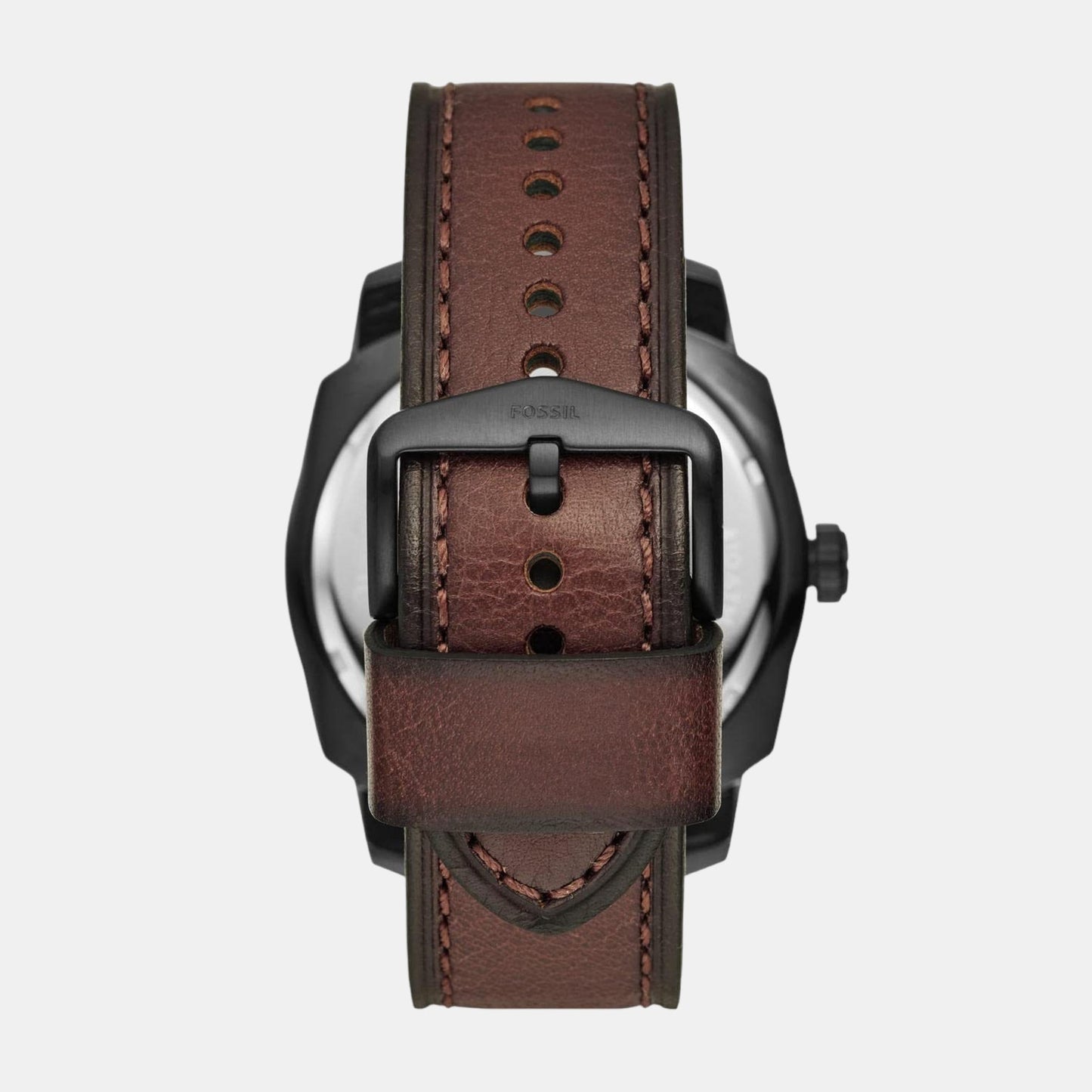 Machine Men Quartz Black Dial Analog Leather Watch FS5972
