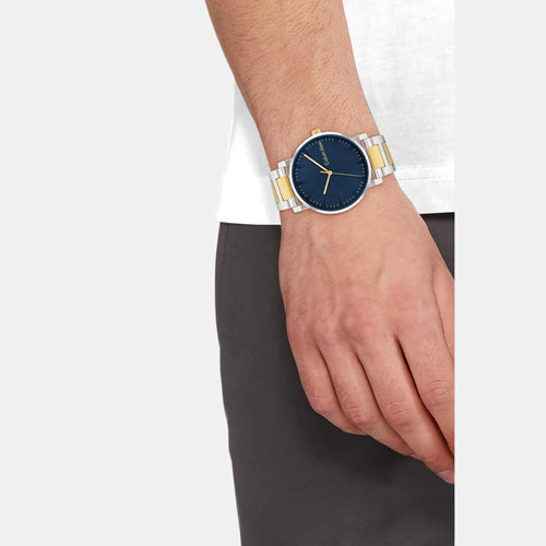 Ck Slate Men Quartz Blue Dial Analog Stainless Steel Watch 25200258