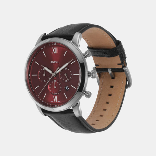 Neutra Men Quartz Red Dial Chronograph Leather Watch FS6016