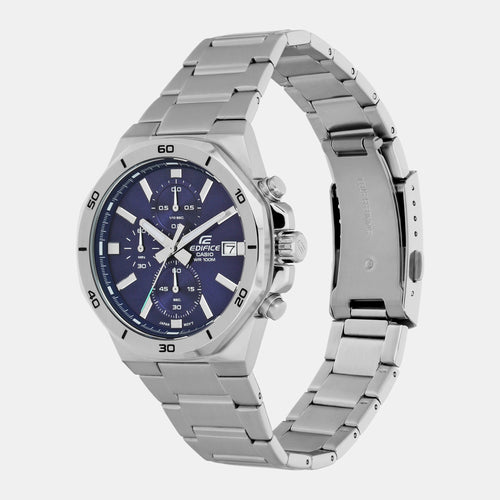 Edifice Men Quartz Blue Dial Chronograph Stainless Steel Watch ED584