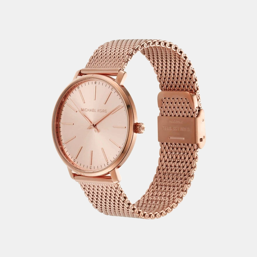 Pyper Women Quartz Rose Gold Dial Analog Mesh Watch MK4340