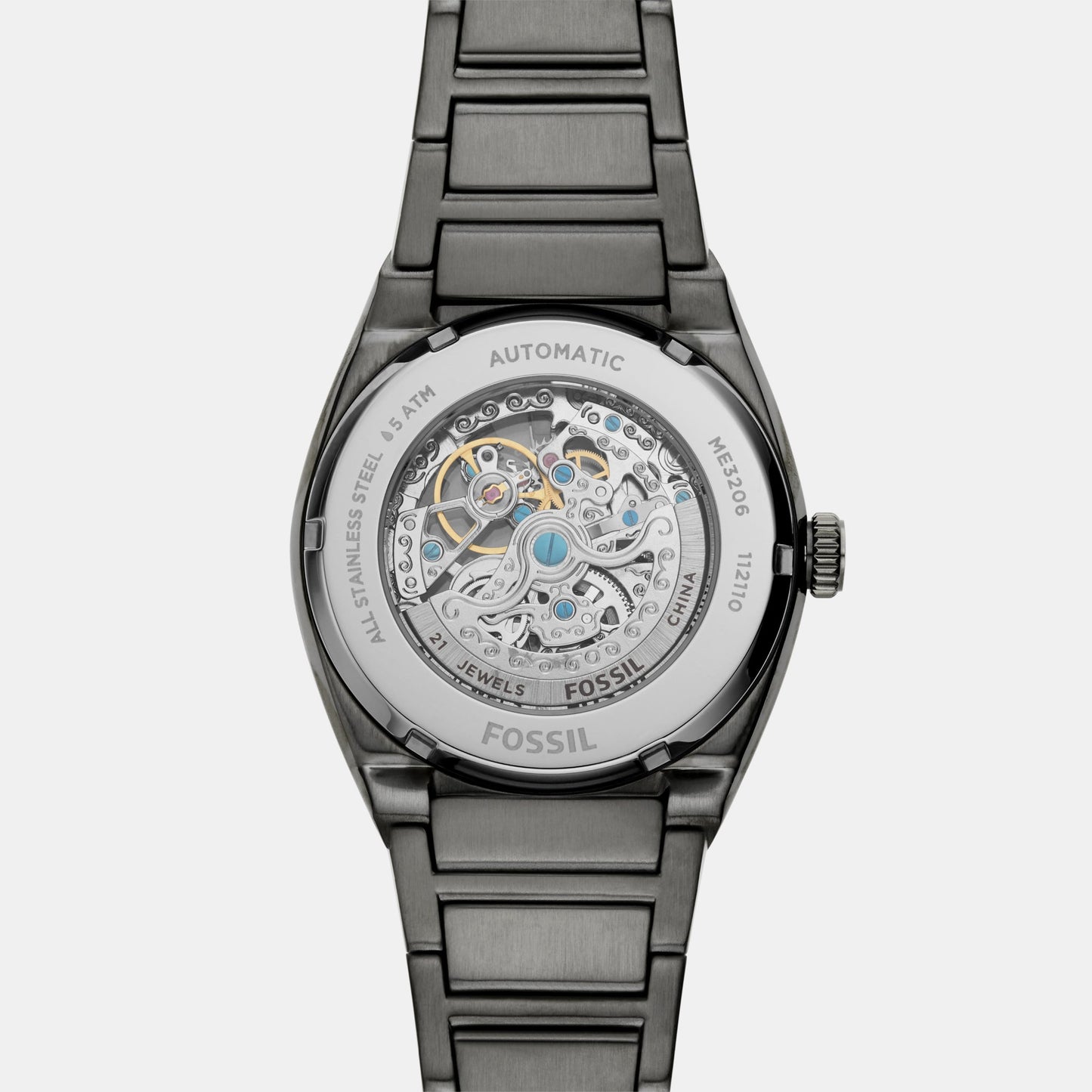 Everett Men Automatic Grey Dial Analog Stainless Steel Watch ME3206