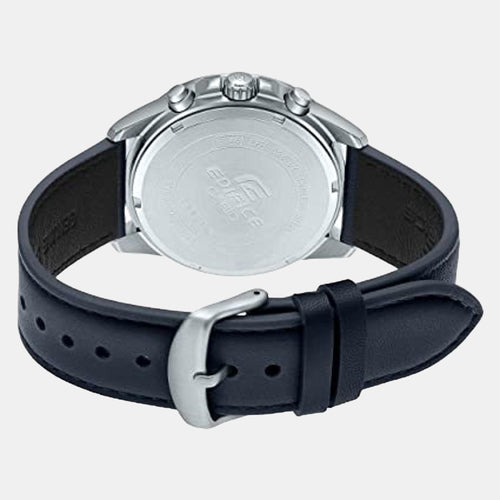 Edifice Men Quartz Blue Dial Chronograph Leather Watch ED570