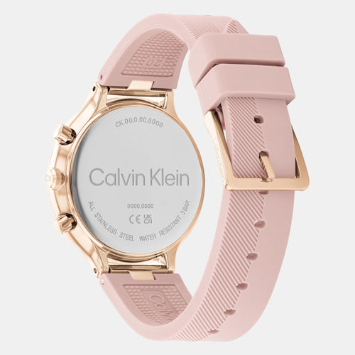 Energize Women Quartz Pink Dial Chronograph Silicone Watch 25200243
