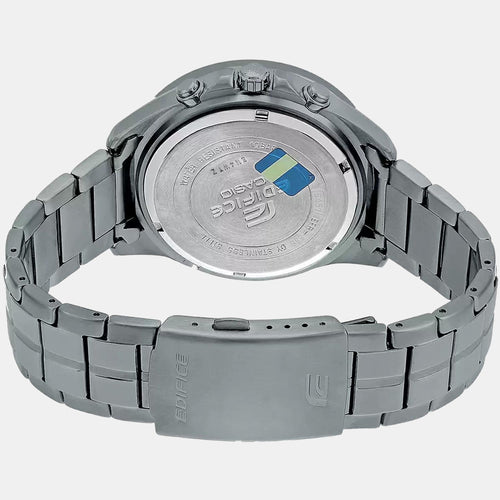 Edifice Men Quartz Grey Dial Chronograph Stainless Steel Watch EX494