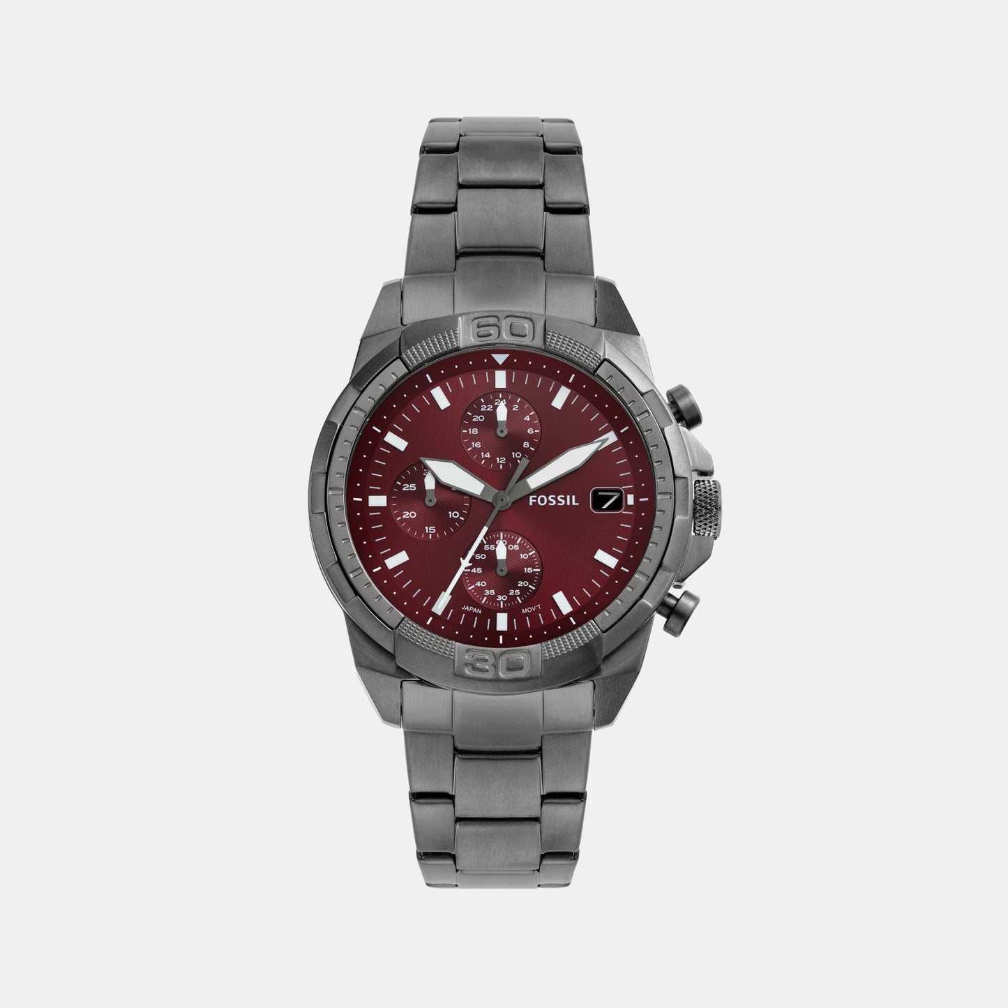 Bronson Men Quartz Grey Dial Chronograph Stainless Steel Watch FS6017