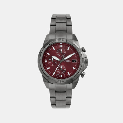 Bronson Men Quartz Grey Dial Chronograph Stainless Steel Watch FS6017