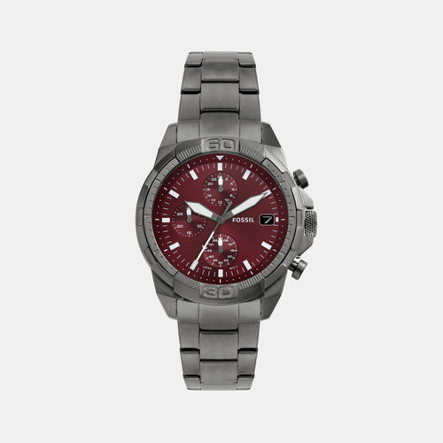 Bronson Men Quartz Grey Dial Chronograph Stainless Steel Watch FS6017
