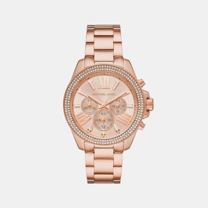 Wren Women Quartz Pink Dial Chronograph Stainless Steel Watch MK7430