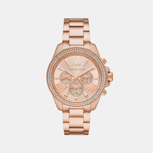 Wren Women Quartz Pink Dial Chronograph Stainless Steel Watch MK7430