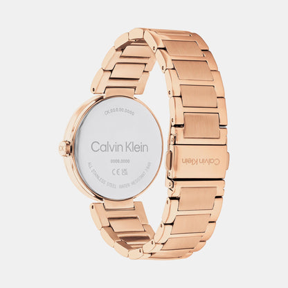 Ck Sensation Women Quartz Pink Dial Analog Stainless Steel Watch 25200431