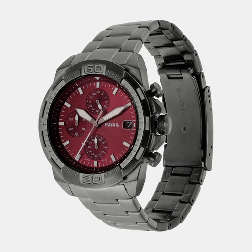 Bronson Men Quartz Grey Dial Chronograph Stainless Steel Watch FS6017