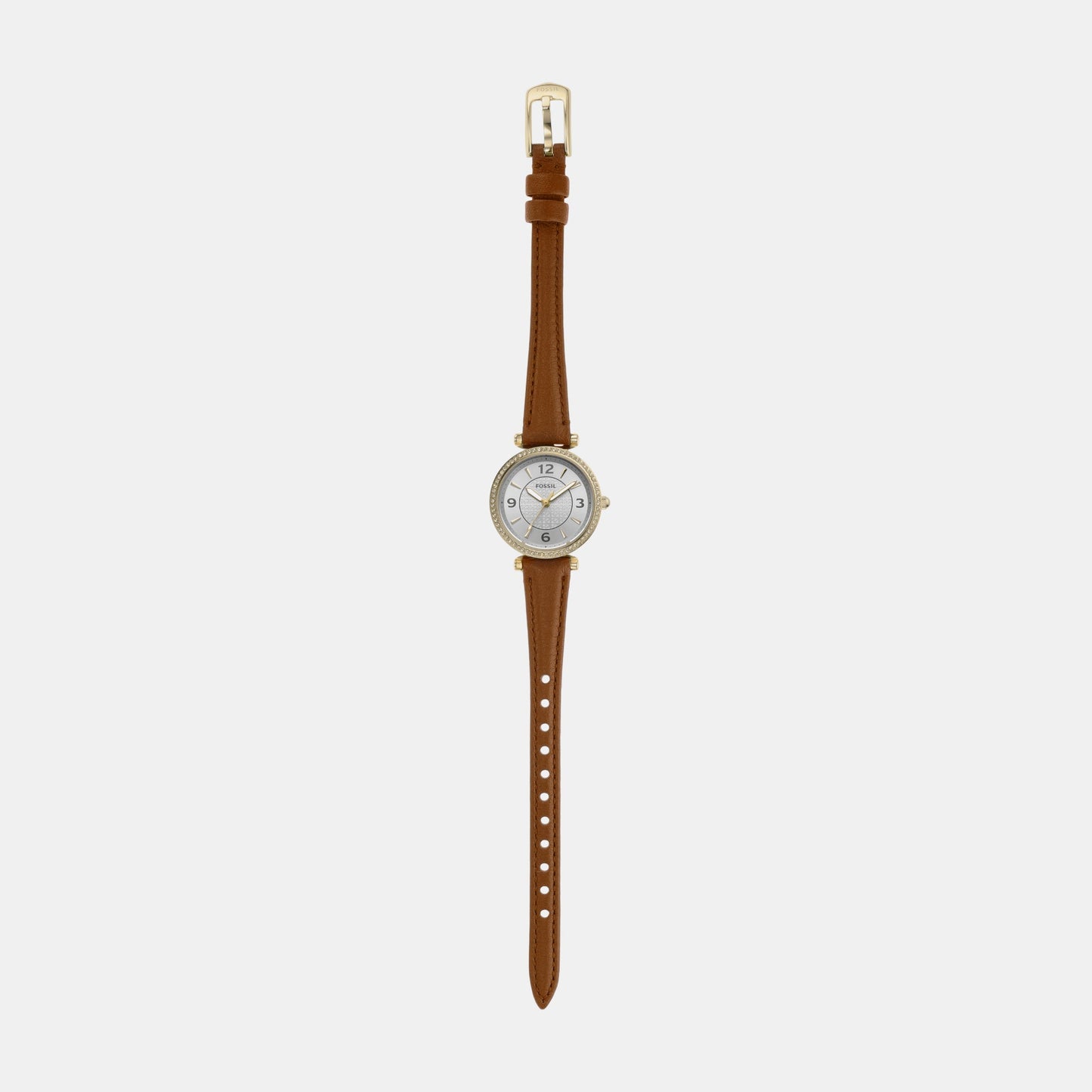 Carlie Women Quartz Silver Dial Analog Leather Watch ES5297