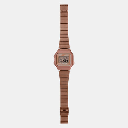 Classics Women Quartz Silver Dial Digital Stainless Steel Watch D200