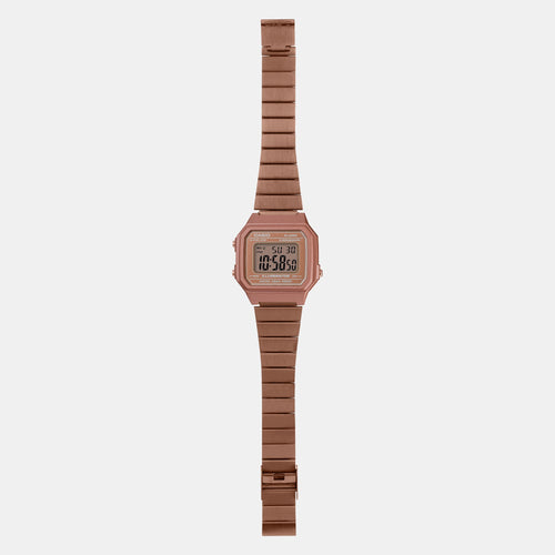 Classics Women Quartz Silver Dial Digital Stainless Steel Watch D200