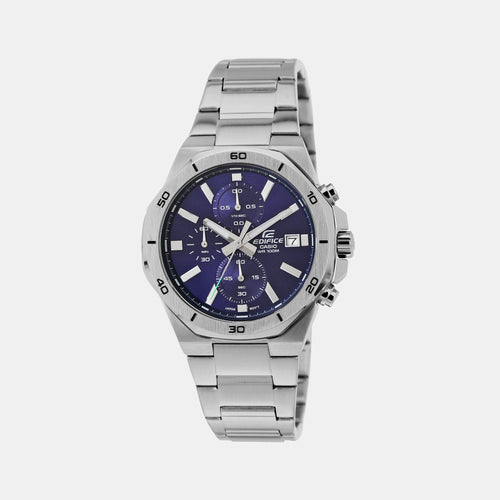 Edifice Men Quartz Blue Dial Chronograph Stainless Steel Watch ED584